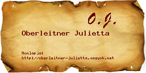 Oberleitner Julietta névjegykártya